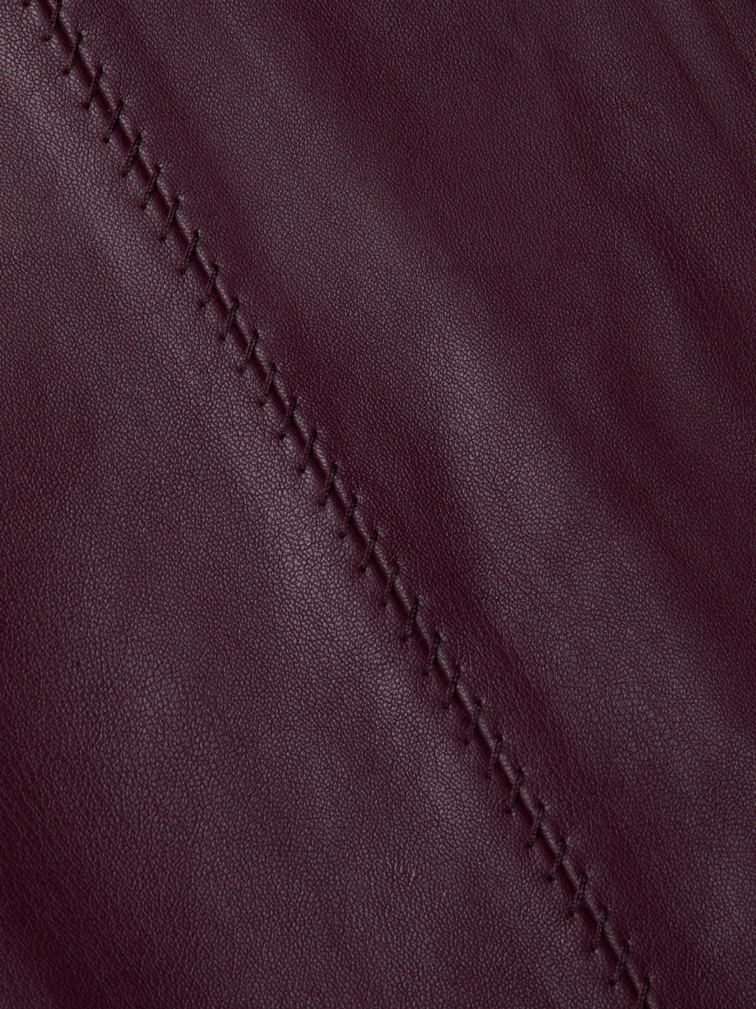 Arlette Vegan Leather Midi Skirt in Dark Port