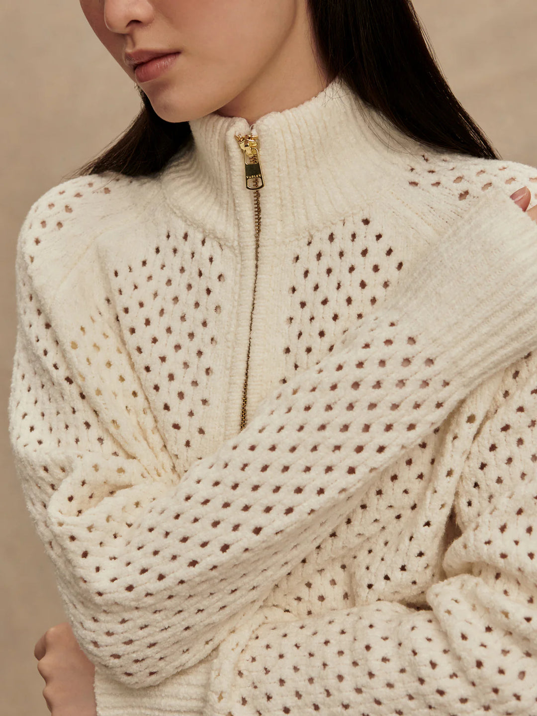 Mandy Boucle Knit Jacket in Coconut Milk