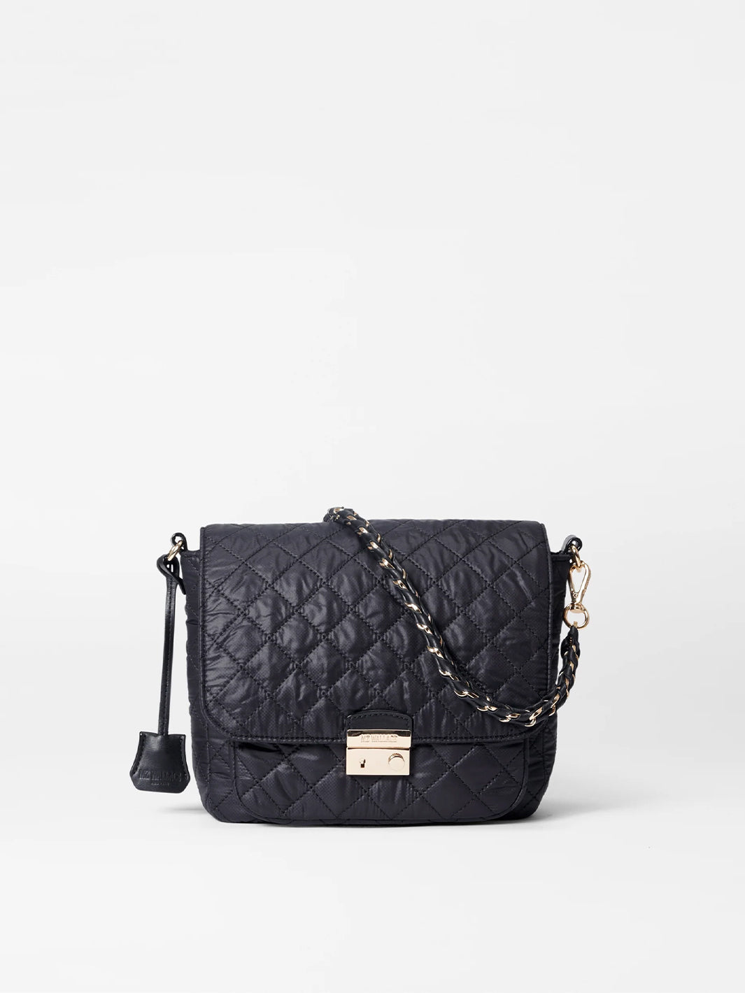 Medium Crosby Lock Crossbody in Black