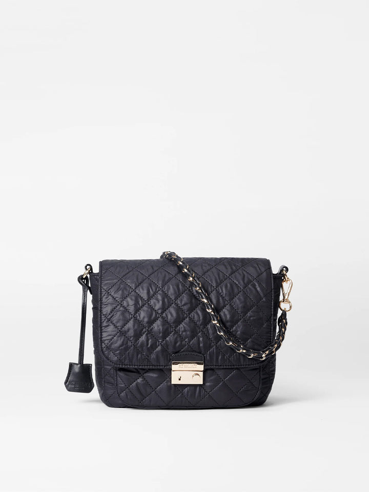 Medium Crosby Lock Crossbody in Black