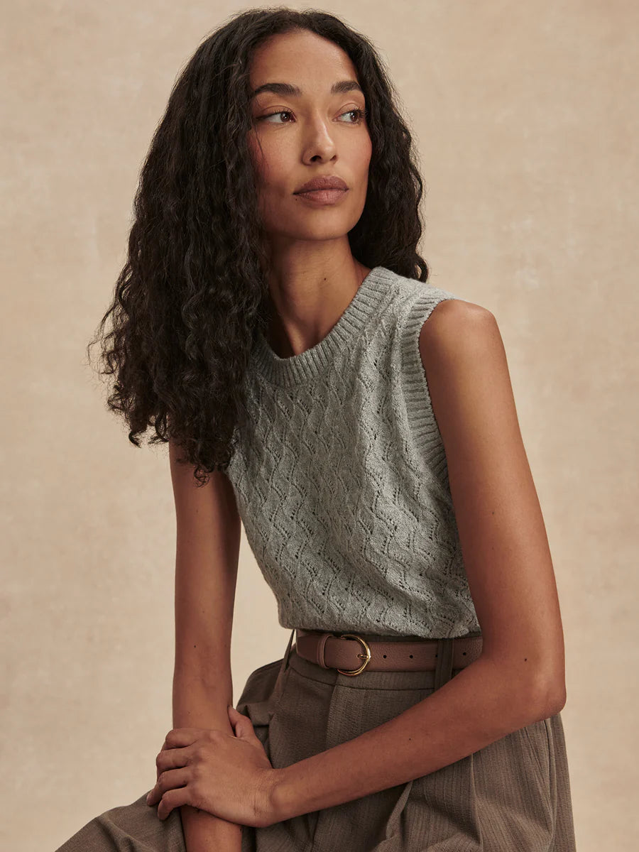 Hazen Knit Tank in Grey Melange
