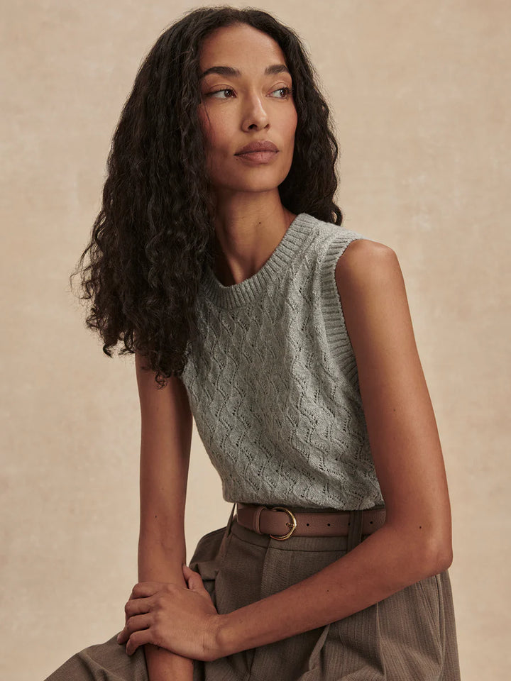 Hazen Knit Tank in Grey Melange