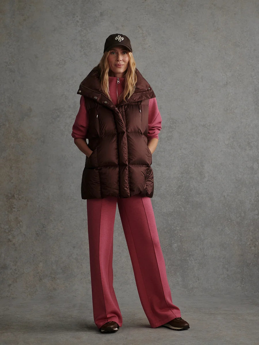 Monti Down Puffer GIlet in Metallic Dark Mohogany