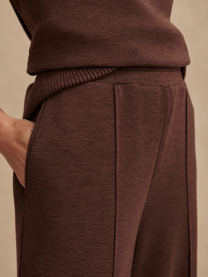 The Wide Leg Pant 28" in Coffee Bean Marl