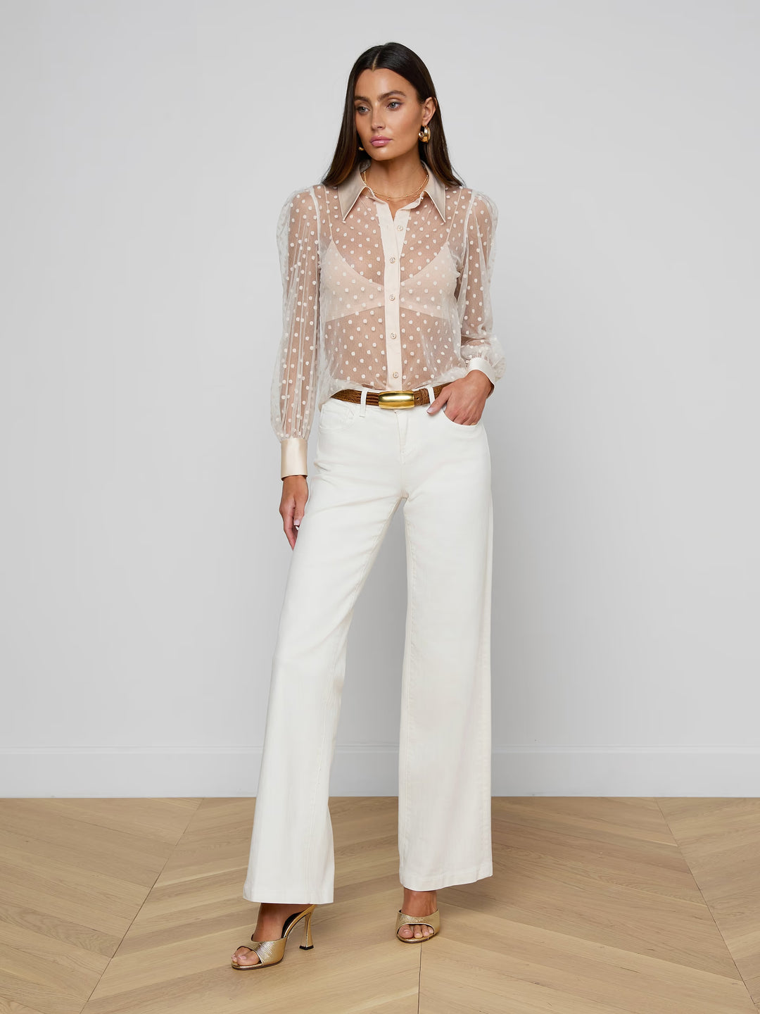 Sophie Long Sleeve Blouse in Ecru