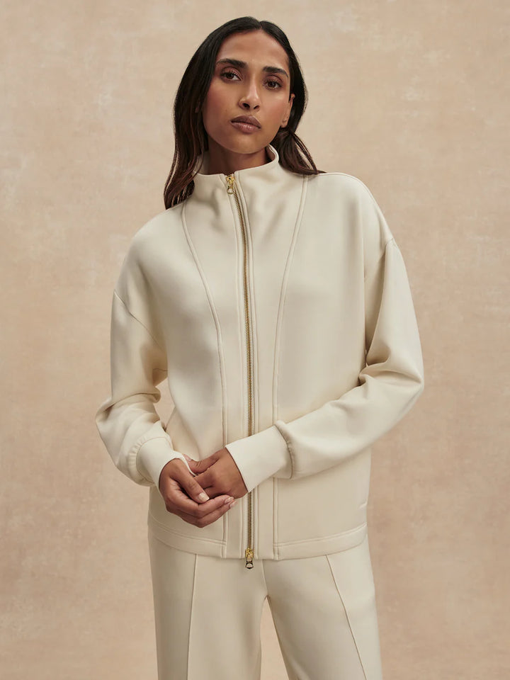Arlene Zip-Through Sweat in Pristine