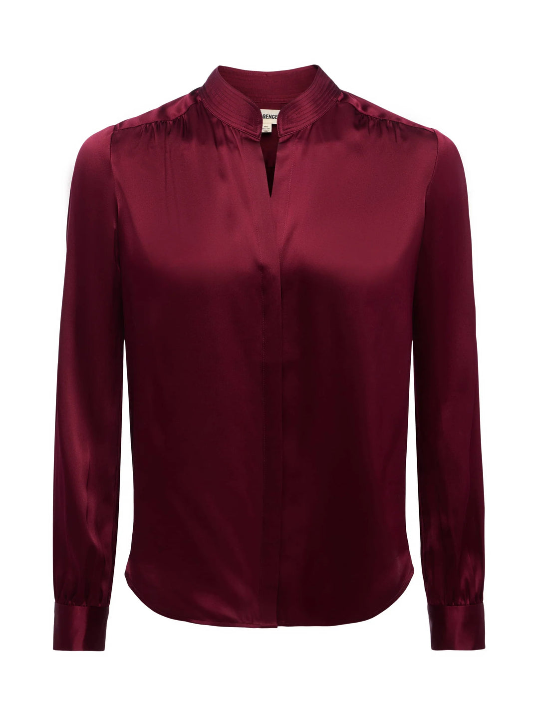 Bianca Silk Blouse in Dark Port