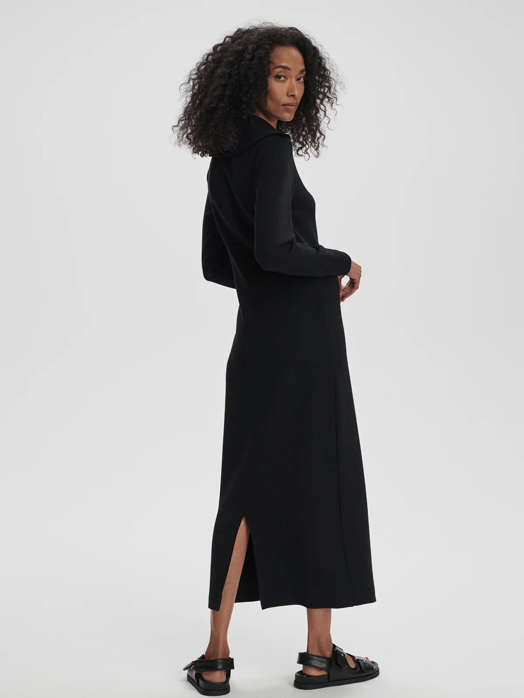 Alexis Midi Dress in Black