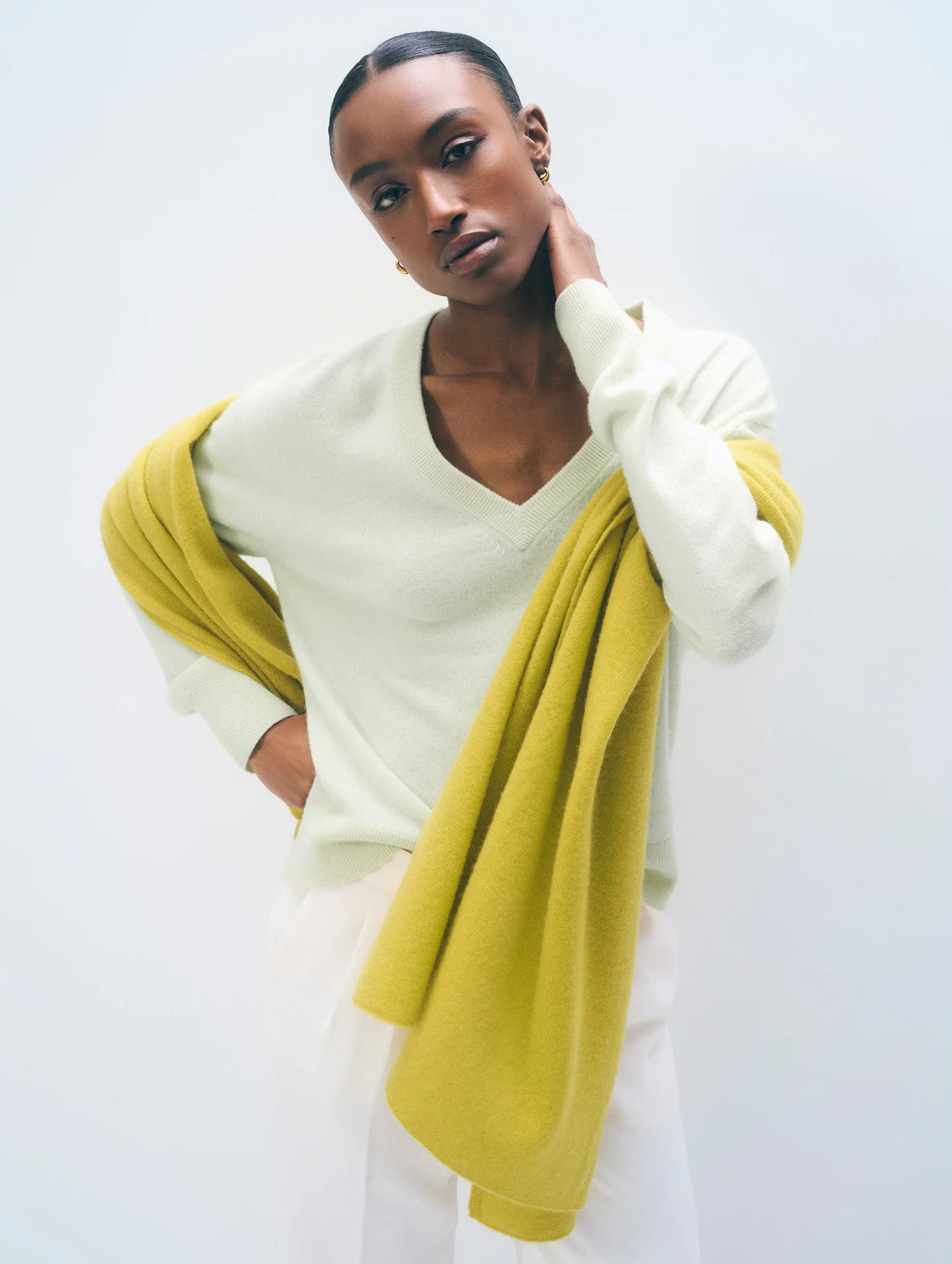 Cashmere Travel Wrap in Citronelle
