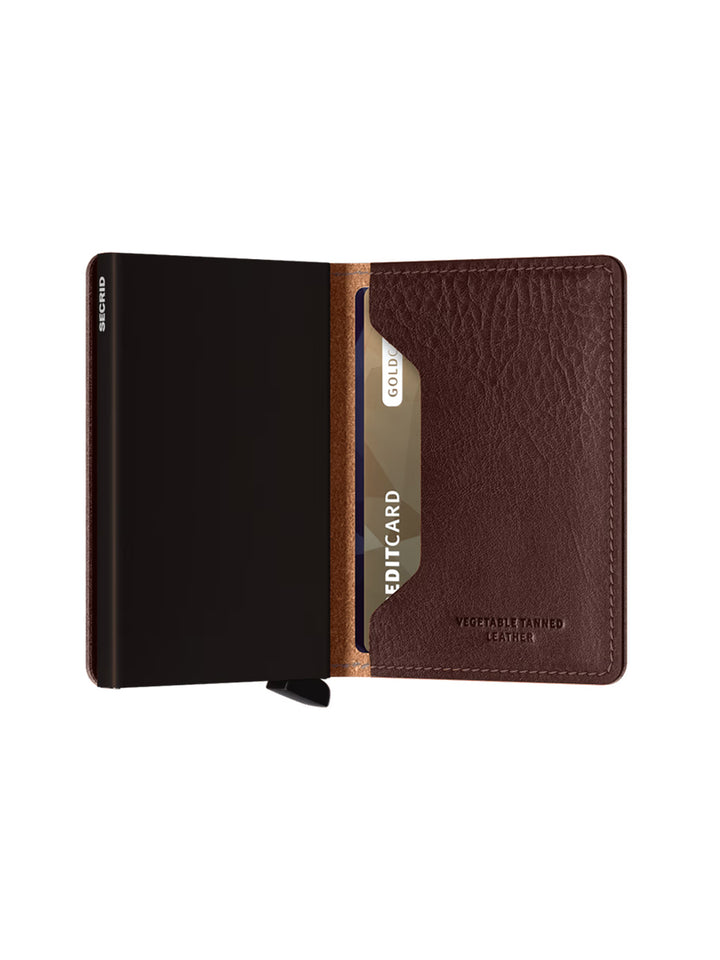 Slim Wallet Veg in Espresso - Brown
