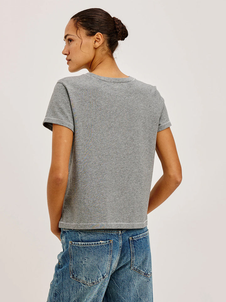 Girlfriend T-Shirt in Heather Contrast Stitch