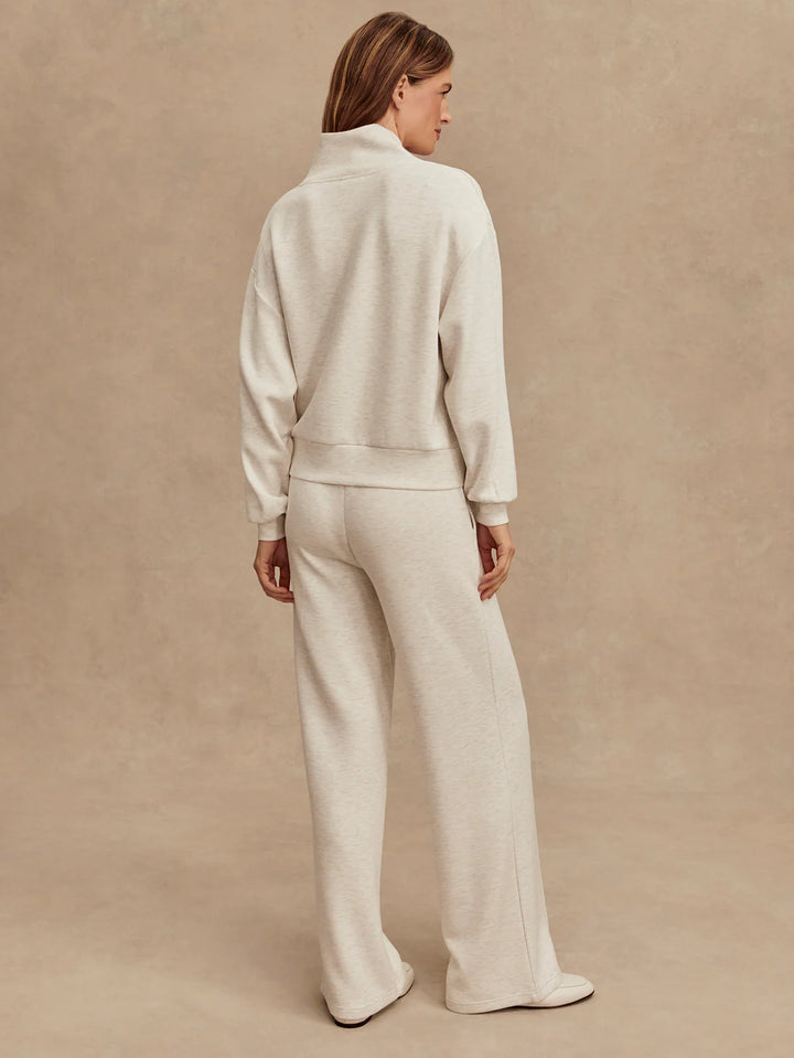 The Wide Leg Pant in Ivory Marl