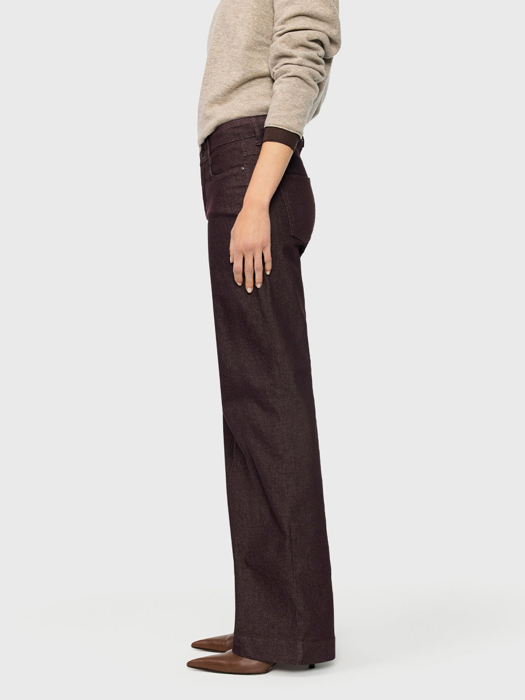 Dream Wide Leg Jean in Brown Rinse