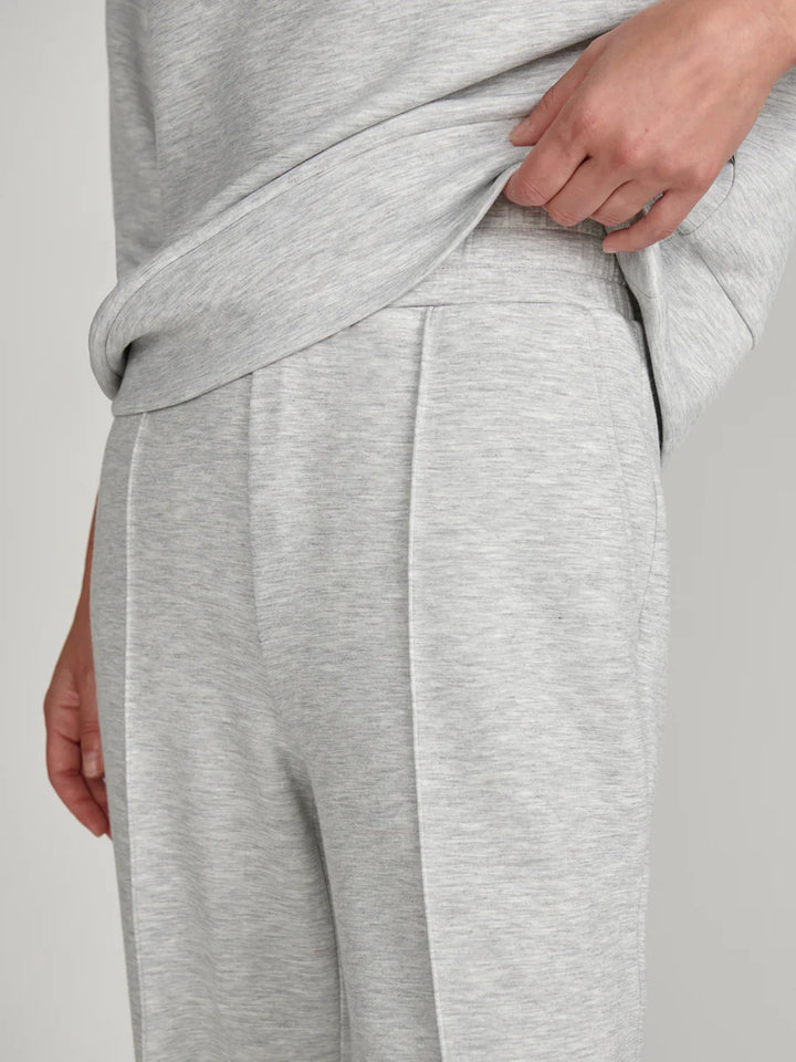 The Wide Leg Pant 30" in Light Grey Marl