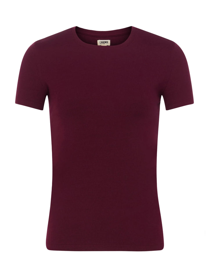 Ressi Fitted Tee in Dark Port
