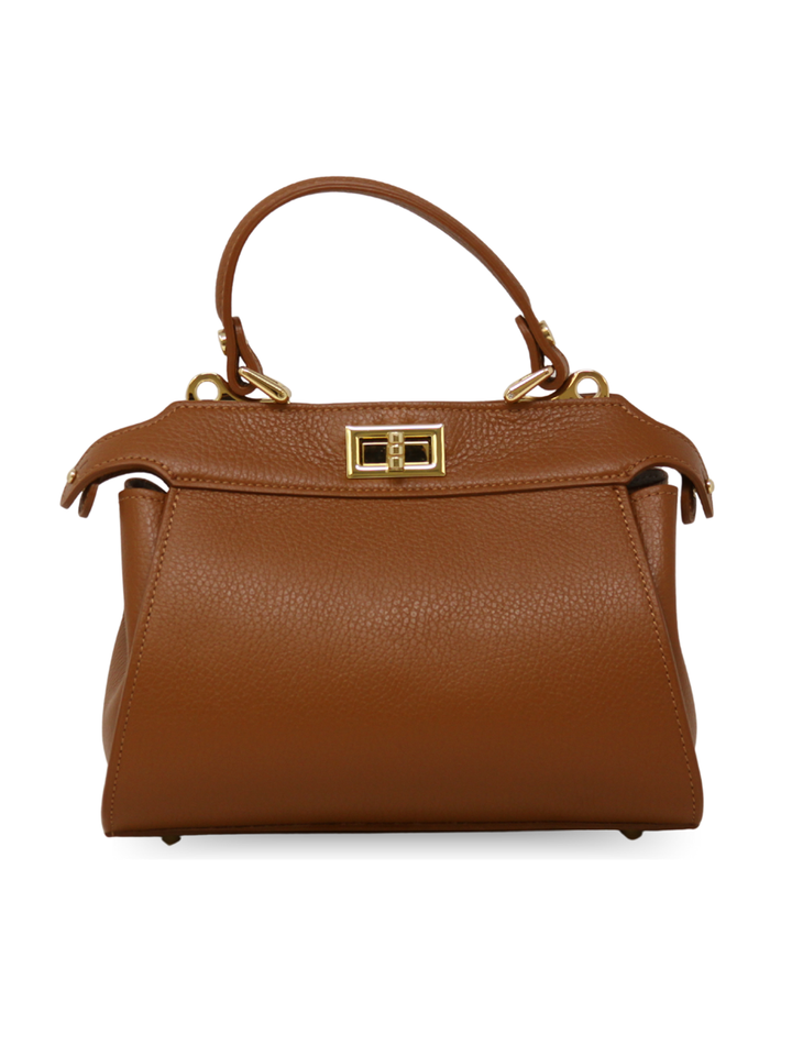 Italian Leather Bag in Camel