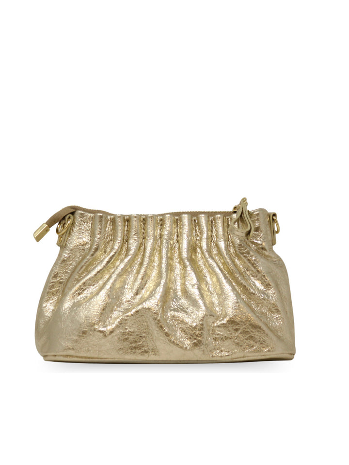 Crossbody Bag & Clutch in Gold