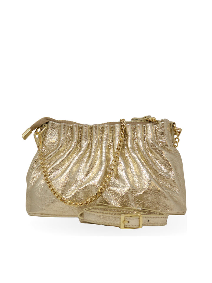 Crossbody Bag & Clutch in Gold