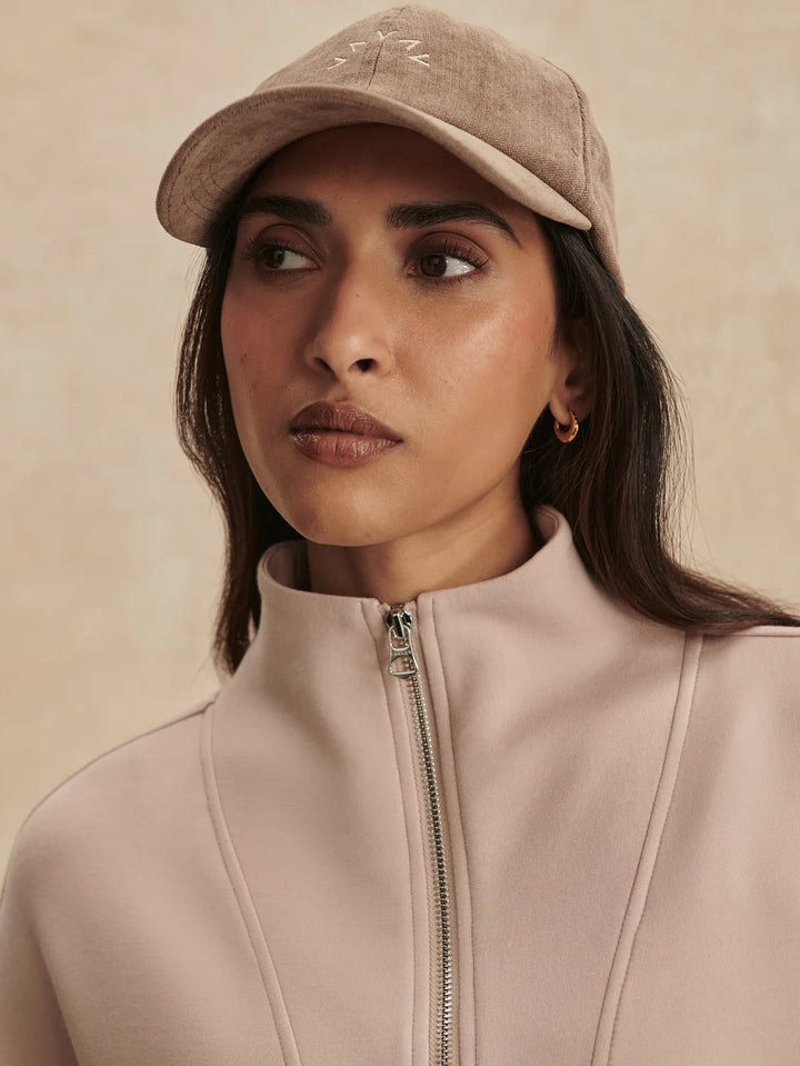 Arlene Zip Through Sweat in Mushroom