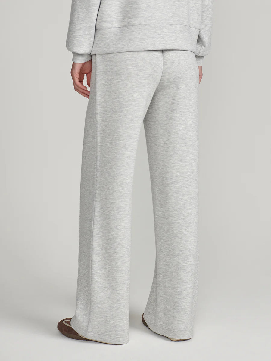 The Wide Leg Pant 30" in Light Grey Marl