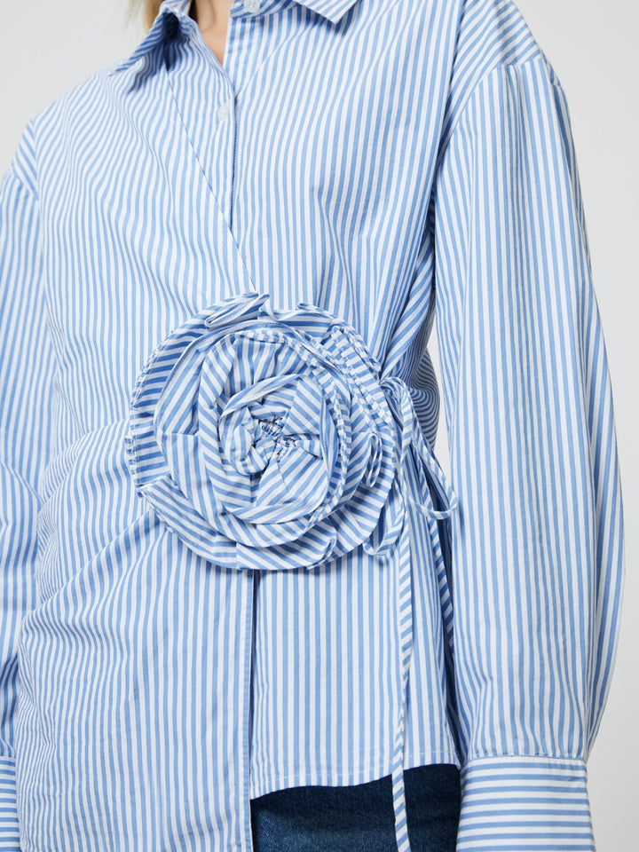 Cambria Corsa Shirt in Blue/White Stripe