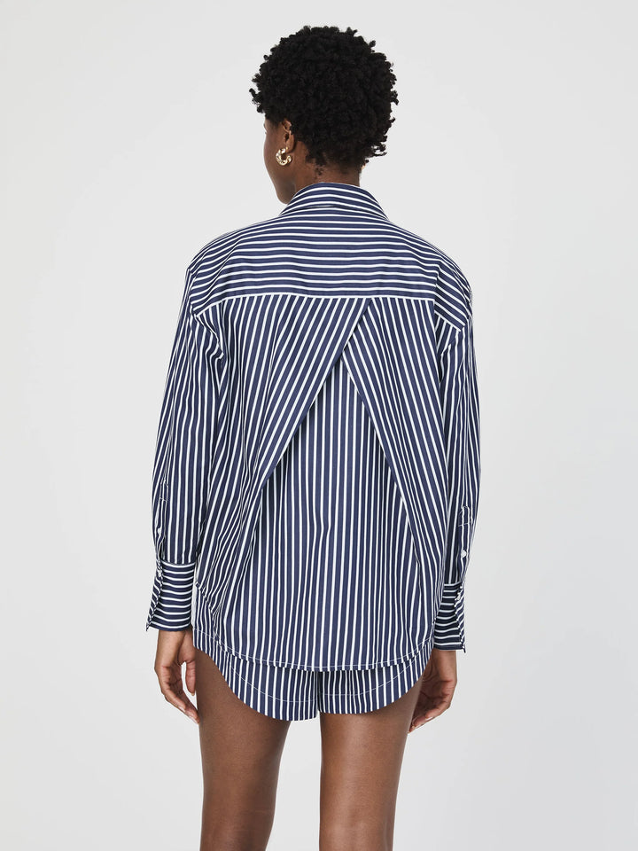 Alexis Yoke Shirt in Marine/White