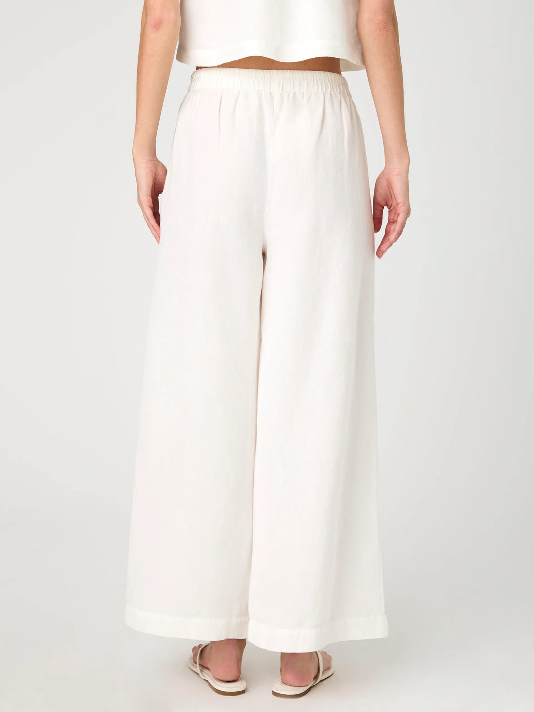 Birdie Wideleg Trouser in Summer White