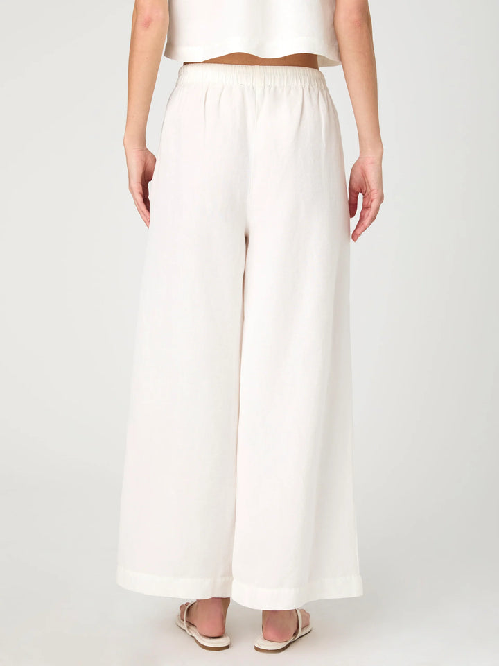 Birdie Wideleg Trouser in Summer White