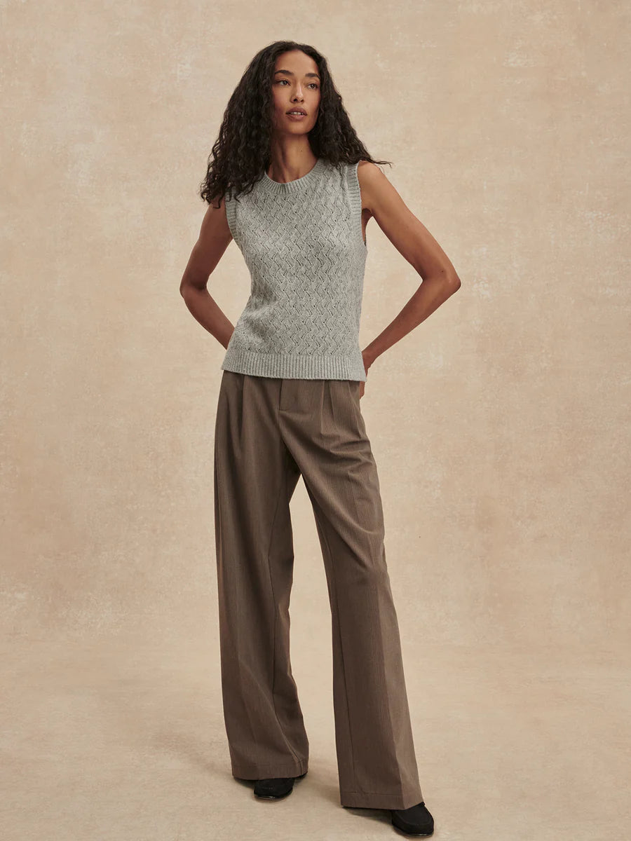 Hazen Knit Tank in Grey Melange
