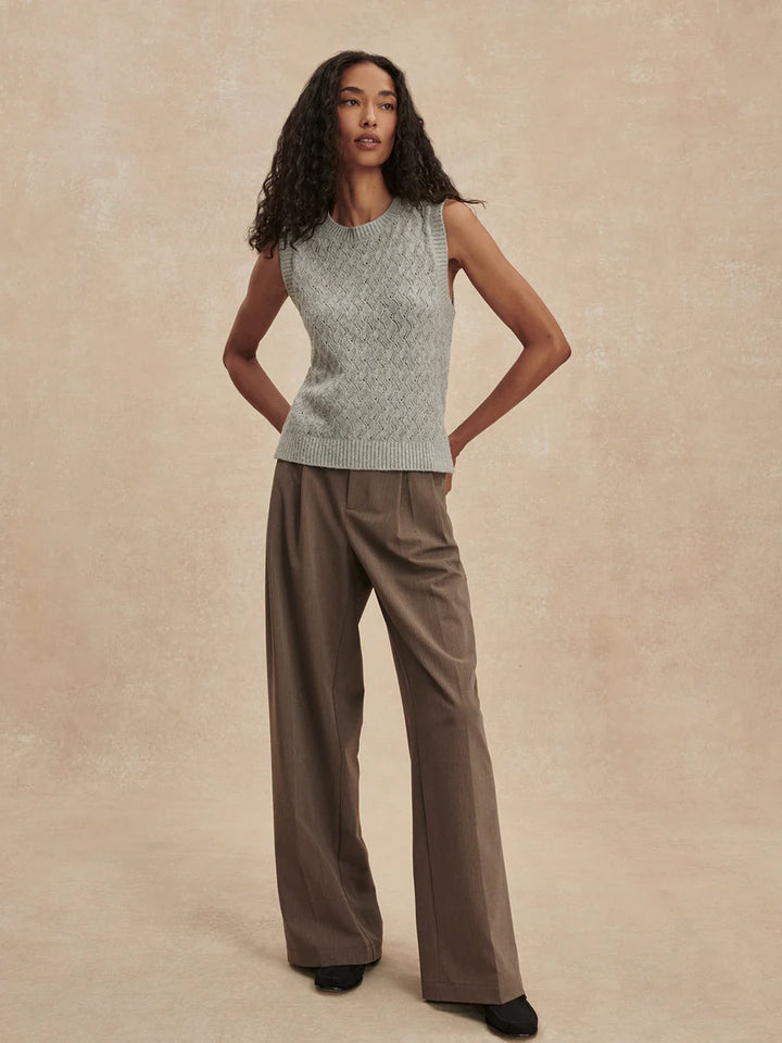 Hazen Knit Tank in Grey Melange