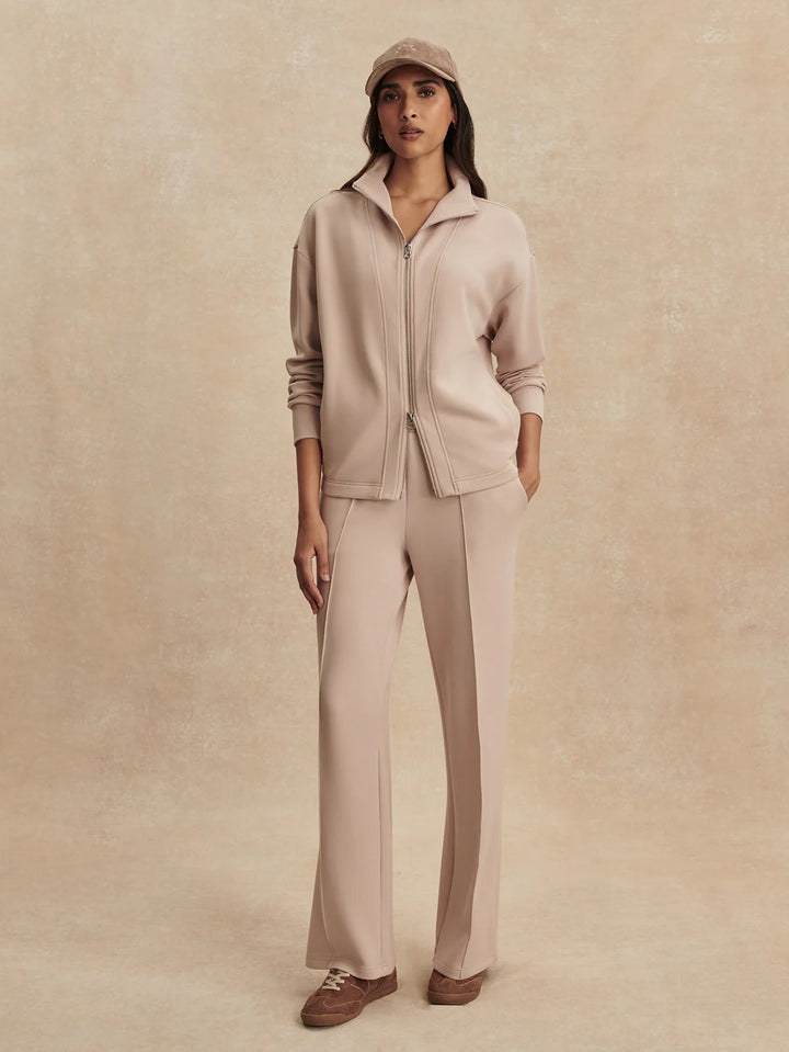 Arlene Zip Through Sweat in Mushroom