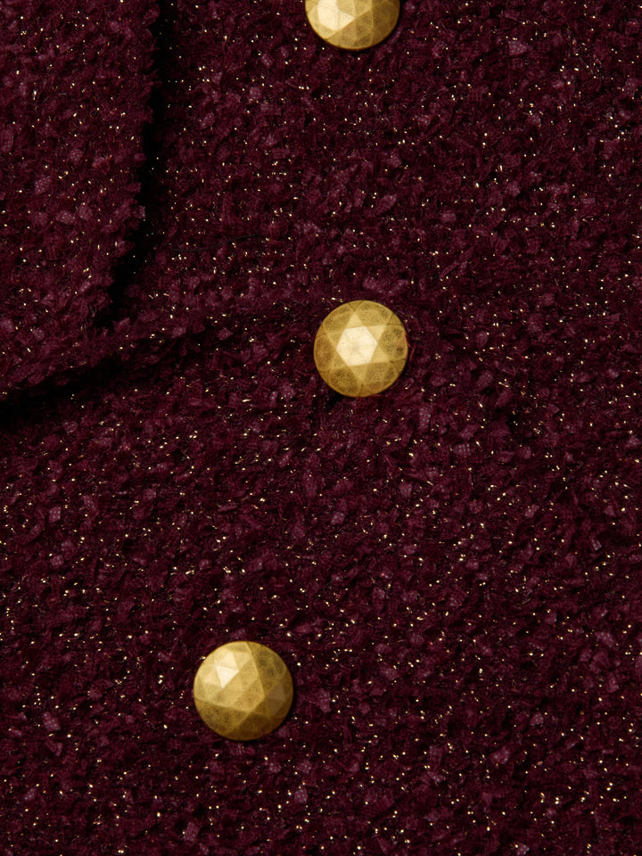 Bethany Knit Blazer in Dark Syrah/Gold