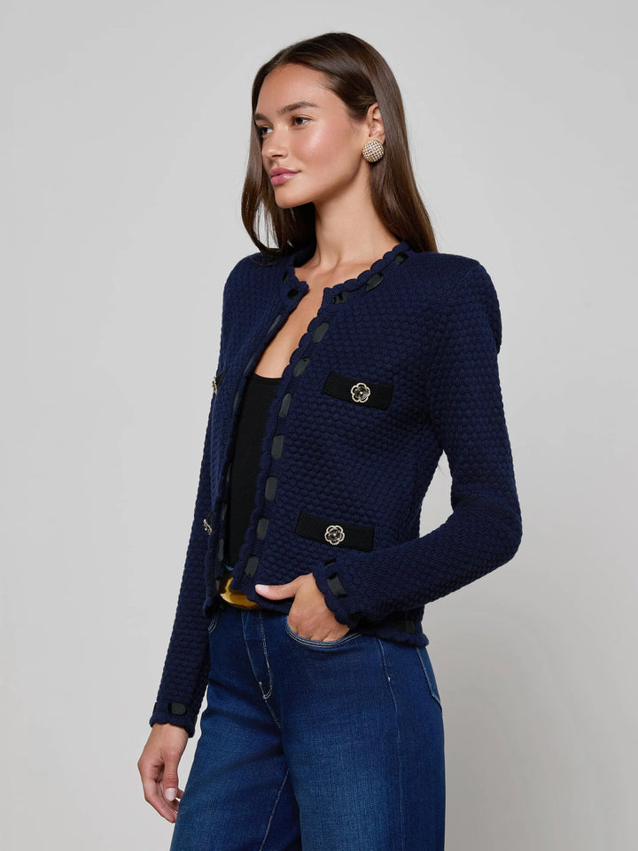 Astor Cardigan in Midnight Blue