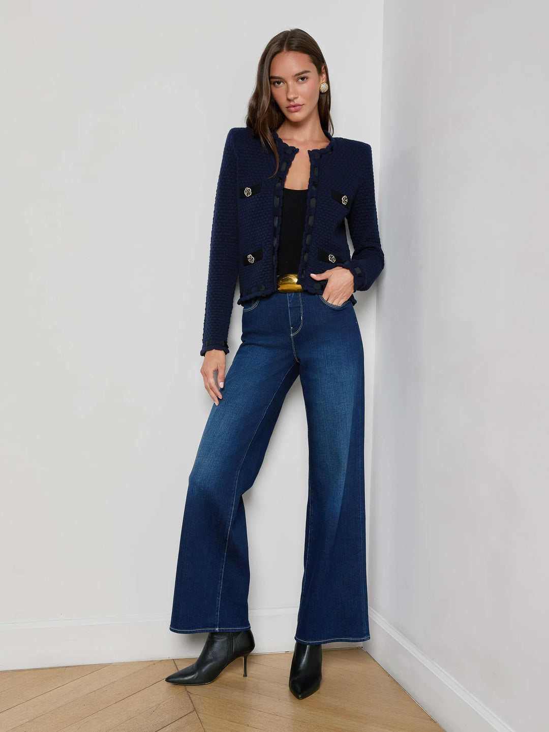 Astor Cardigan in Midnight Blue
