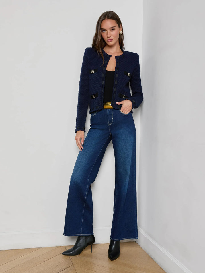 Astor Cardigan in Midnight Blue