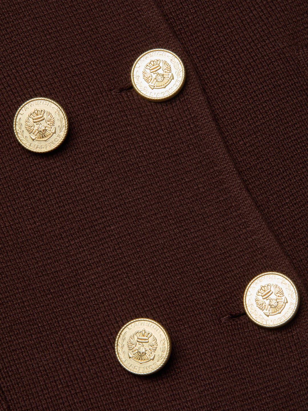 Madilyn Knit Jacket in Chocolate/Gold
