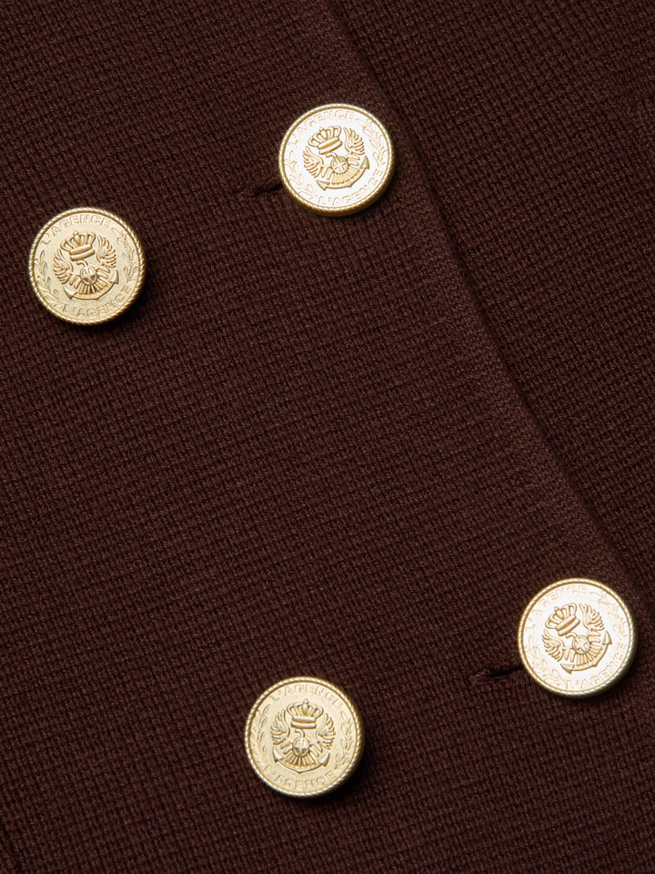 Madilyn Knit Jacket in Chocolate/Gold