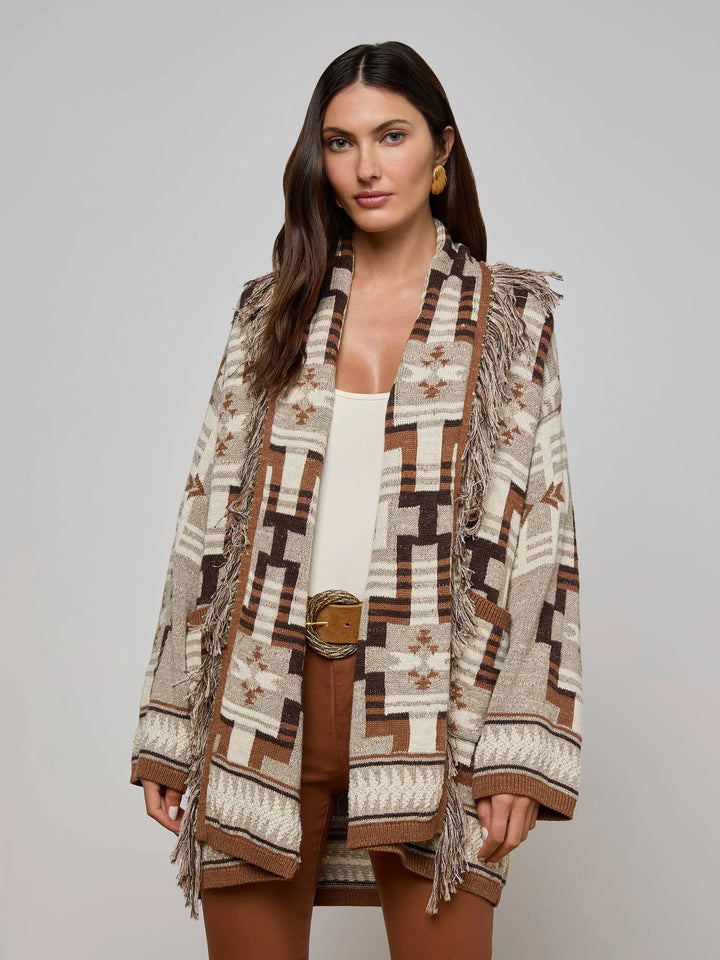 Jair Cardigan in Natural Multi