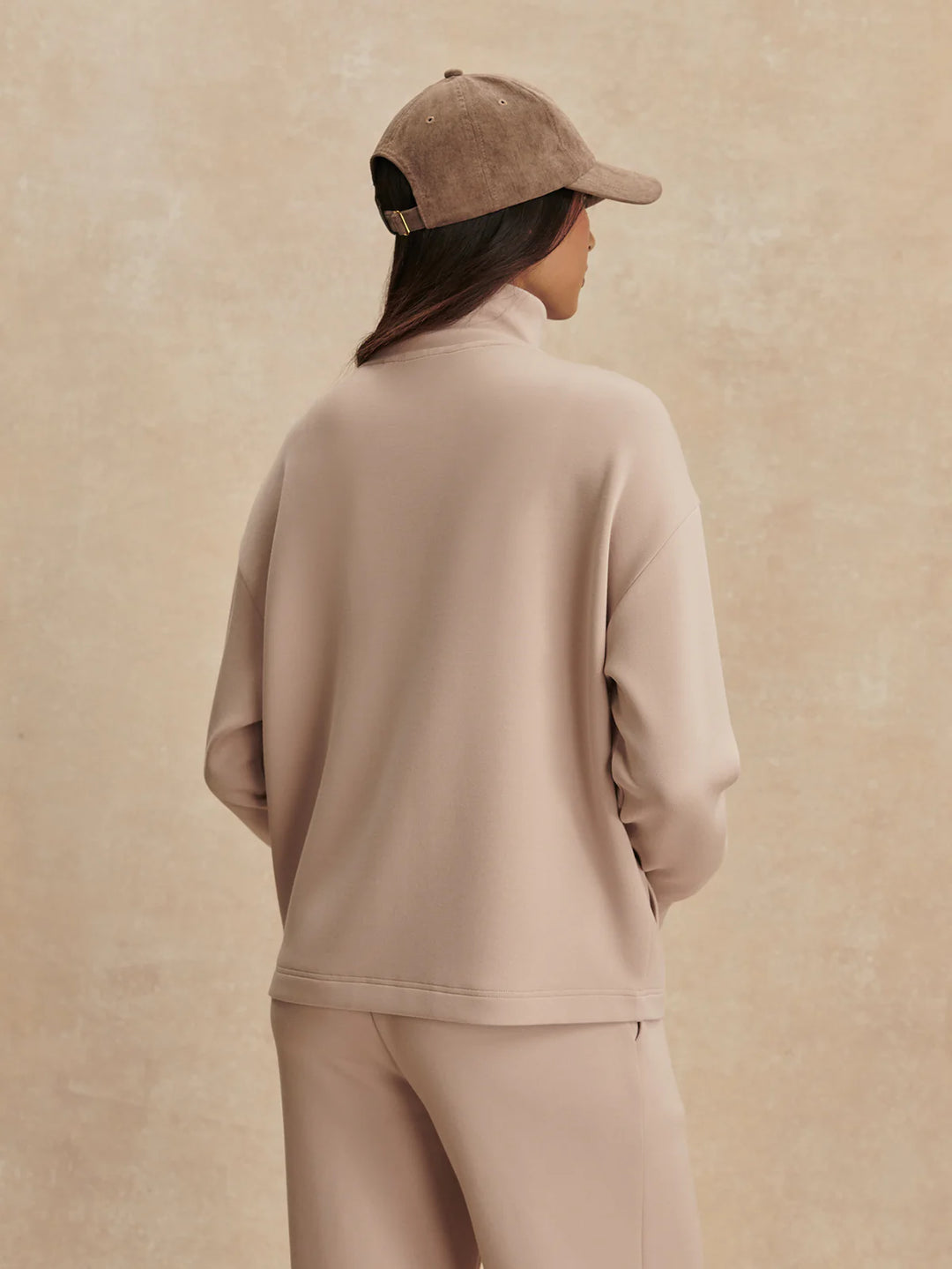 Arlene Zip Through Sweat in Mushroom