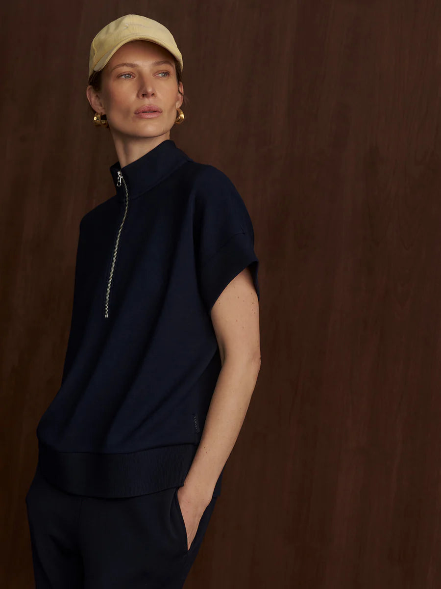 Ritchie Short Sleeve Sweat in Navy