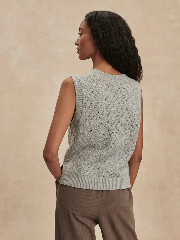 Hazen Knit Tank in Grey Melange