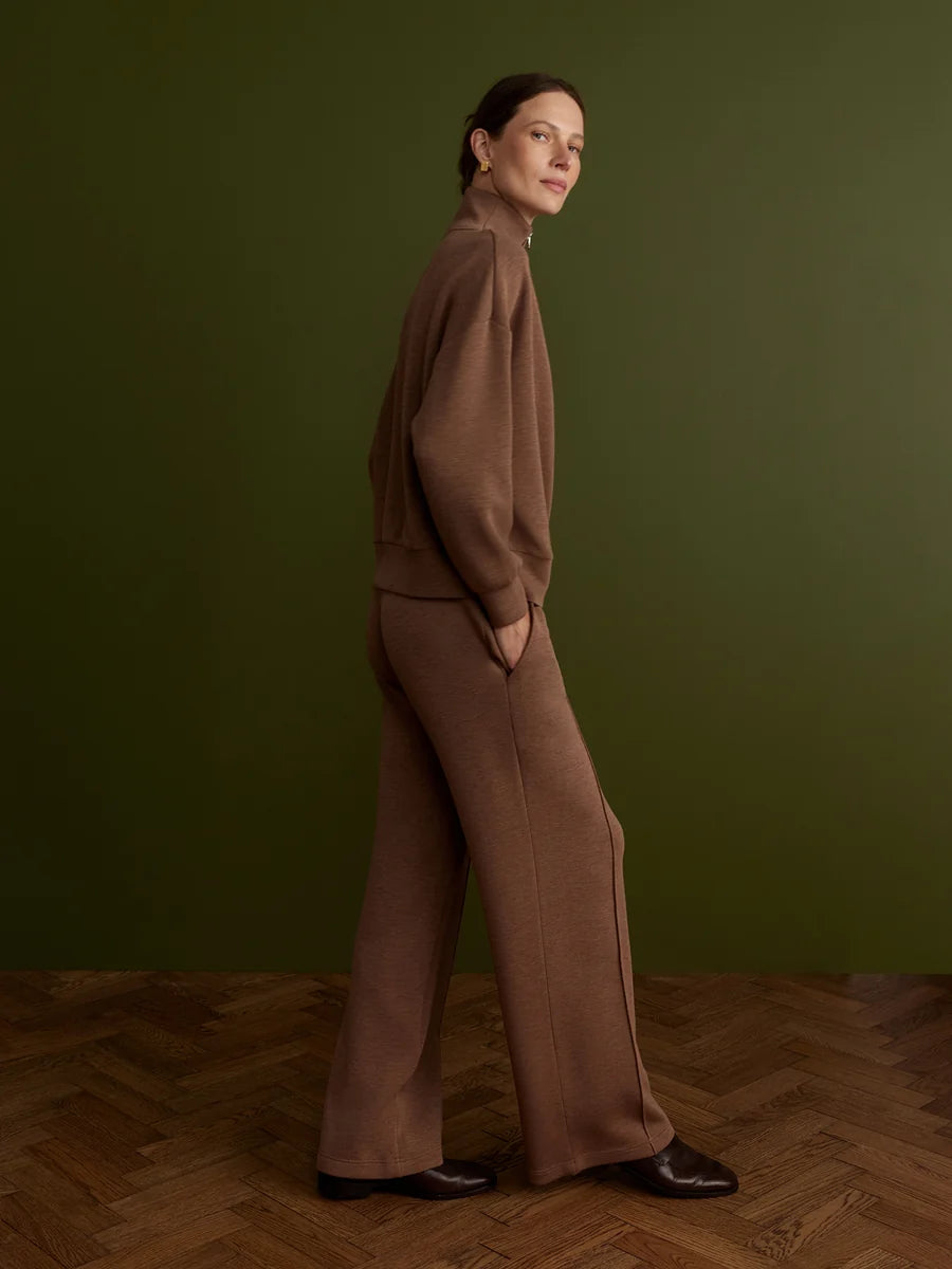 The Wide Leg Pant in Golden Bronze Marl