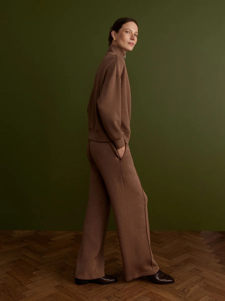 The Wide Leg Pant in Golden Bronze Marl