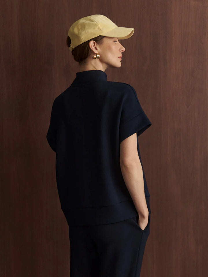 Ritchie Short Sleeve Sweat in Navy