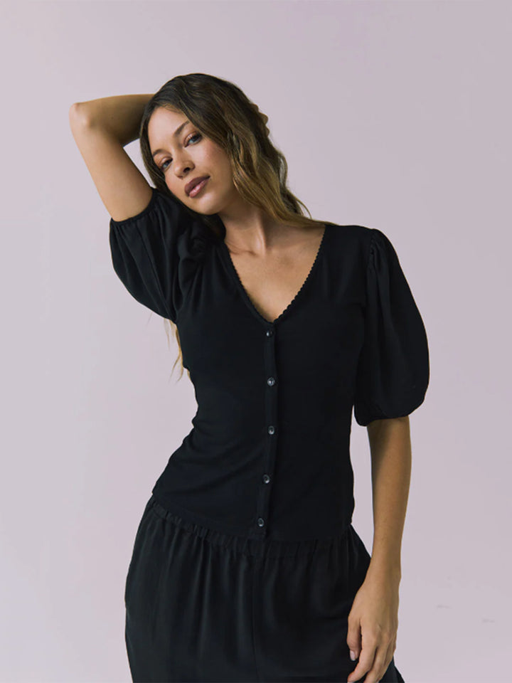 Abbie Black Blouse