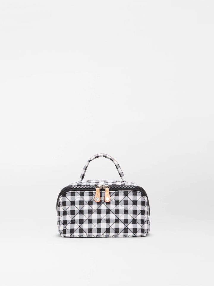 Metro Accordion Cosmetic Organizer in Black/White Gingham