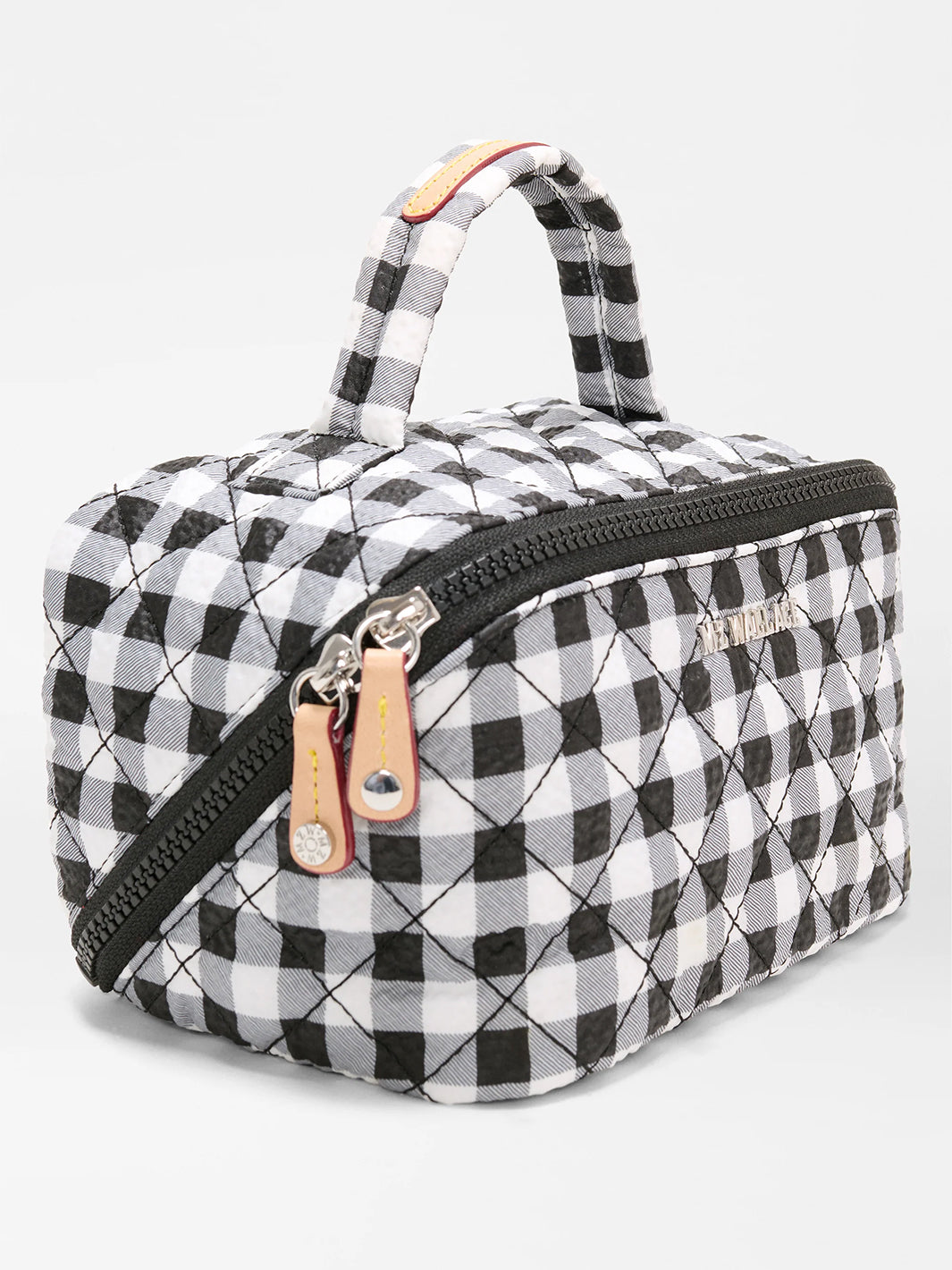 Metro Accordion Cosmetic Organizer in Black/White Gingham