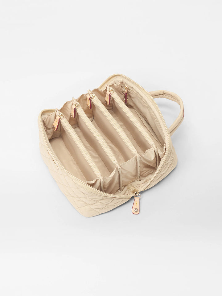 Metro Accordion Cosmetic Organizer in Buff