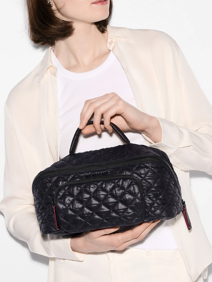 Large Accordion Cosmetic Bag in Black