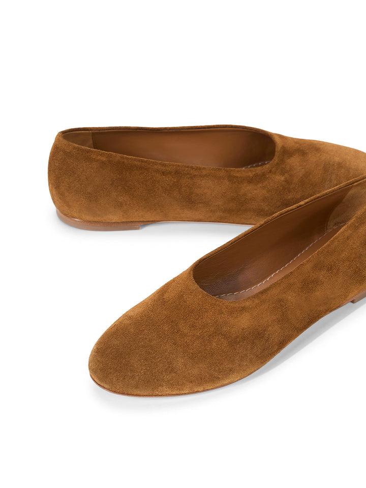 Alba Ballet Flat in Tan